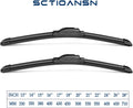 3 Wipers Set for Jeep Grand Cherokee 2014 2015 2016 2017 2018 2019 2020 2021, Windshield Wiper Blades Original Equipment Replacement Front and