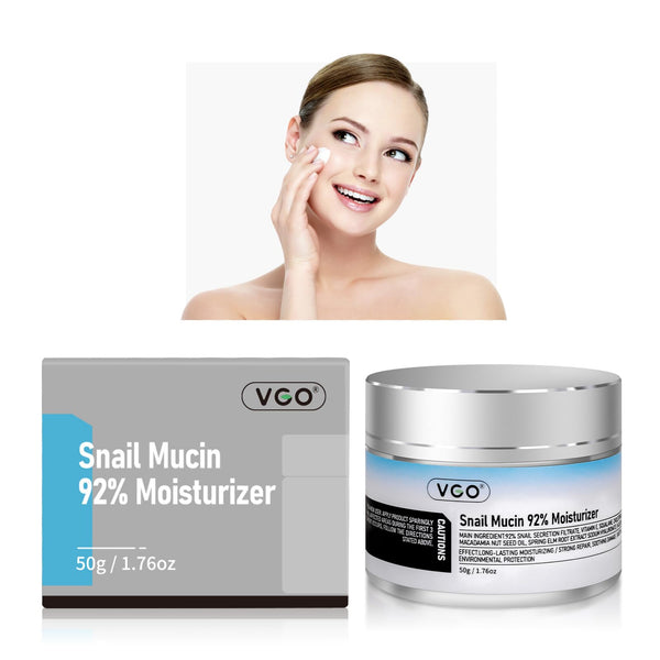 VGO Snail Mucin 92% Moisturizer Daily Face Moisturizer Hydrating Repair Face Gel Cream for Dry & Sensitive Skin, All Skin Types 50g / 1.76oz 1.76