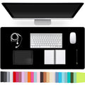 Leather Desk Pad Protector,Non-Slip Desk Pad(Black, 23.6" x 13.7") Black 23.6" x 13.7"
