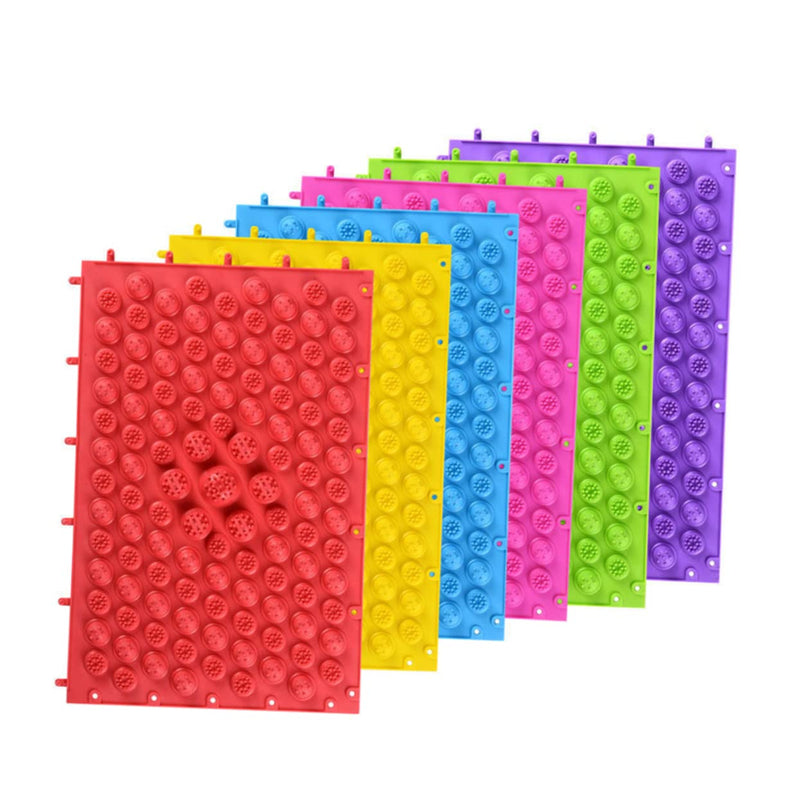 Foot Massage Mat Acupressure Plate for Blood Circulation Relief Portable TPE Reflexology Pebble Mat for Office Workers and Seniors Convenient Relief