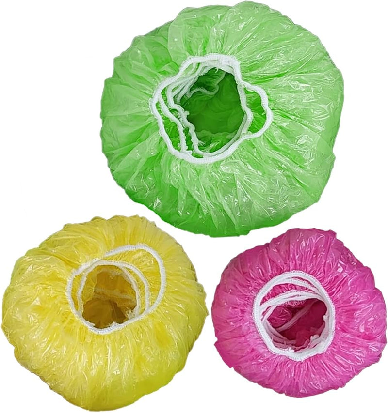 Washable Reusable Food Covers Storage Odd Shaped Plates Bowl Dishes Saran Wrap Color Coded by Size,100 Pieces