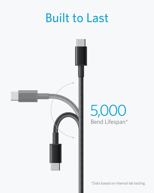 Anker USB C to USB C Cable, 60W Fast Charging Cable (2-Pack, 6 ft, Black) | For iPhone 17 Series, iPad mini 6, and More 6FT*2 Black 2