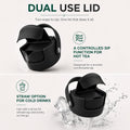 22 oz Ceramic Lined Tea Infuser Travel Tumbler, Micro-Mesh Stainless Steel Infuser, Pure Taste Ceramic Interior, Triple Insulated 12hr Hot Cold,