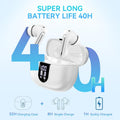 Wireless Earbuds, Bluetooth 5.3 Headphones 40Hrs Playtime Deep Bass Stereo In-Ear Earbud, LED Power Display, Call Noise Canceling Headphones with