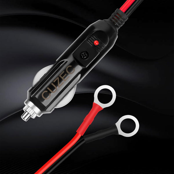CUZEC Heavy-Duty 14AWG 20A Male Plug Cigarette Lighter Adapter Power Supply Cord with 4Ft / 1.2M 14 AWG Cable Wire for Car Inverter Air Pump