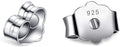 30pcs/15 Pairs Hypoallergenic Earring Backs Replacement,Plated Silver Secure Ear Lockings for Stud Earrings, Ear Nut for Posts 6x4.5mm