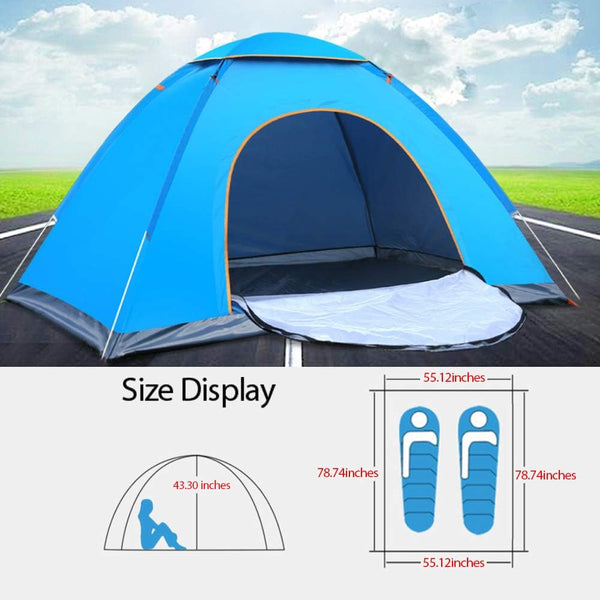 2 Person Instant Pop Up Lightweight Camping Tent, Outdoor Easy Set Up Automatic Family Travel Tent,Portable Backpacking Ultralight Waterproof