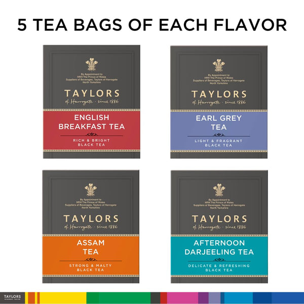 Taylors of Harrogate Assorted Specialty Black Teas, 20 Count (Pack 0F 1)