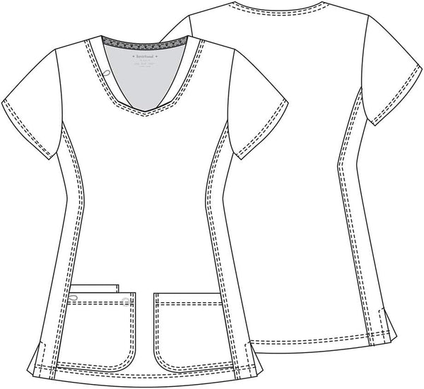 Heartsoul Scrubs for Women V-Neck Medical Top with Moisture Wicking and 360Â° Stretch Technology - 20710