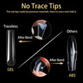 Nail Tips Square 3XL Extra Long Tips, 240Pcs Soft Gel Nail Tips Fake Nails, 12 Sizes Acrylic Clear False Full Cover Press on Extension No Trace