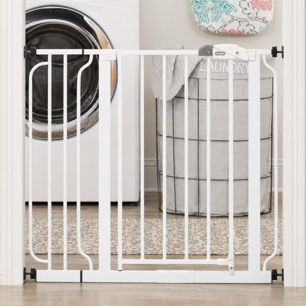 Regalo Safety 29"-38.5" Easy Step Baby Gate, Bottom of Stairs & Doorways White 29-38.5"W x 30"H