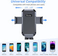 Car Phone Holder Mount, Super Stable Air Vent Cell Phone Car Mount with 2025 Metal Hook Clip, 360Â° Rotation,One Button Release for Iphone,