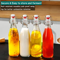 ZEBEIYU 32oz Beer Bottle,Swing Top Glass Kombucha Bottles with Stoppers for Brewing, Beverages, Smoothies, Kefir, Beer, Soda, Juicing, Kombucha,