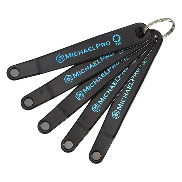 MichaelPro 5-Piece Ultra Low Offset Screwdriver Set, Slim Profile Angled Screwdrivers, Star Driver | T20, T25, T27, T30, T40 | MP002029