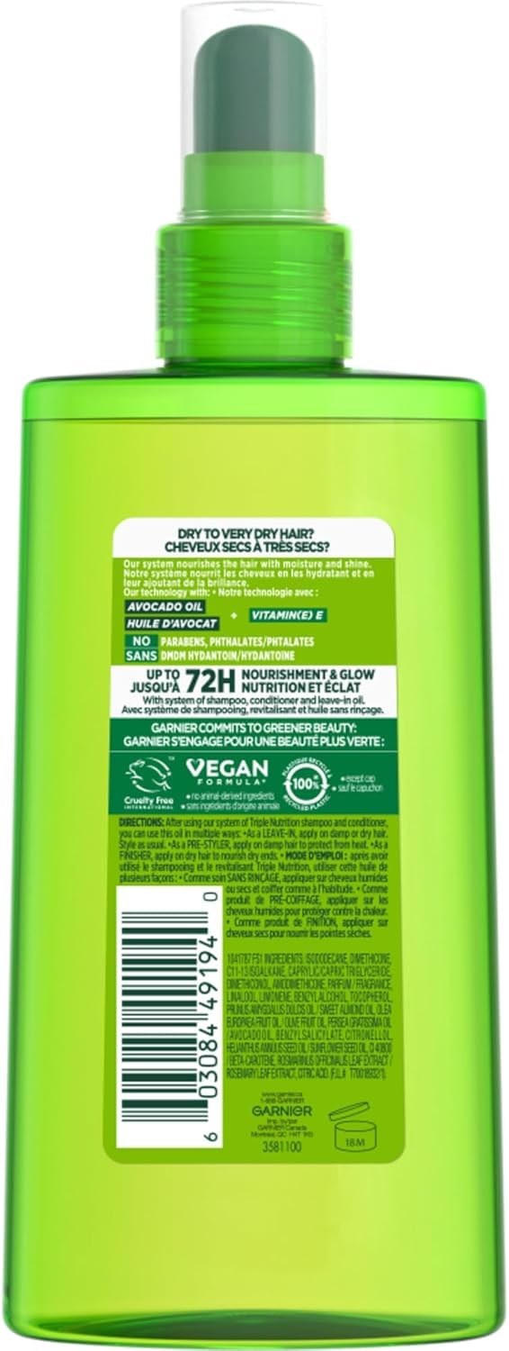 Garnier Fructis Triple Nutrition Marvelous Oil Hair Elixir, 5.0 Fl Oz, 1 Count (