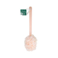 EcoTools 2-in-1 EcoPouf Bath Brush, Loofah Brush for Bath & Shower, with Long Handle & Recycled Netting for Cleansing & Exfoliating, Back Brush