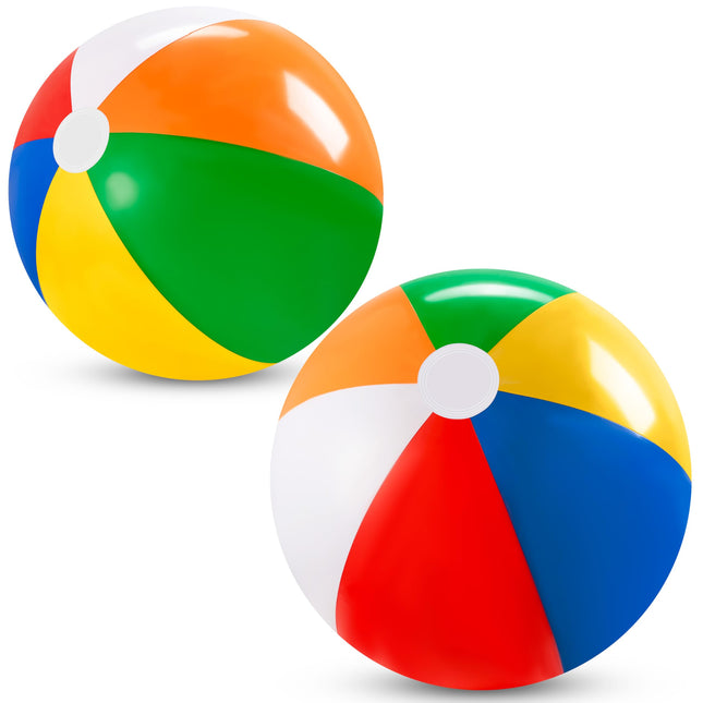 JOYIN 2-Pack 20" Beach Balls - Pool Toys Large Inflatable Beach Ball Swimming Po