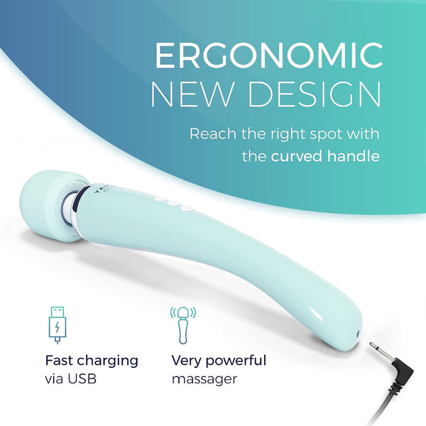 Yarosi Cordless Curve Therapeutic Device - 8 Powerful Speeds and 20 Patterns - for Muscle Aches and Sports Recovery - Rechargeable - Travel
