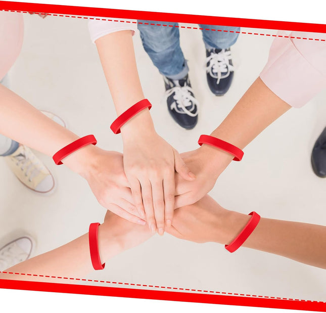 Liliful 200-Piece Blank Silicone Bracelets - Bulk Elastic Wristbands for Adults, Suitable for Team Events, Parties, and 