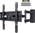 Pipishell Full Motion TV Wall Mount for Most 26-60 Inch Flat & Curved Tvs up to 77 Lbs, Adjustable Bracket Height, Single Articulating Arm,