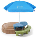 AMMSUN 5ft Kids Beach Umbrella for Picnic, Water Table, Sand Box Sun Shade | Durable Children Seaside Umbrella, UV protection, Ideal for sand