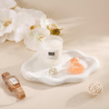 CCINPPY Ceramic Jewelry Tray Trinket Dish, Decorative Cloud Vanity Key Tray for Women, Ring Holder Dish, Cute Jewelry Plate Bowl Room Decor