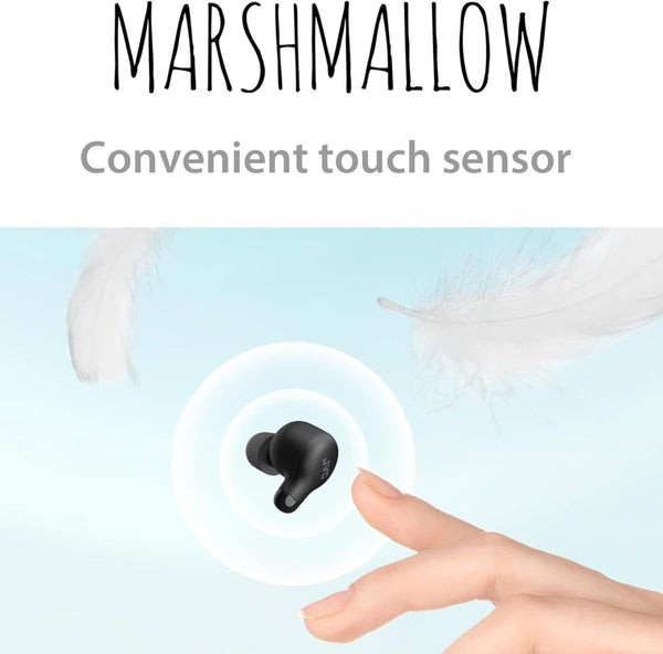 JVC Marshmallow True Wireless Bluetooth 5.3 Earbuds – 28H Battery, Memory Foam Earpieces for All-Day Comfort, IPX4 Water Resistant, Mic, Compact