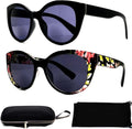 BillyJoe Bifocal Sunglasses Reading Glasses Women 2-Pair Cateye Vintage Jackie Oval Uv Protection Sun Reader Black/Tortoise 2.0 x