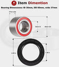 6PCS Wheel Bearings Kit & Front Wheel Shaft Seal for Can-Am Defender/Commander/Maverick/Outlander/Renegade Replaces # 293350040, 705400088,