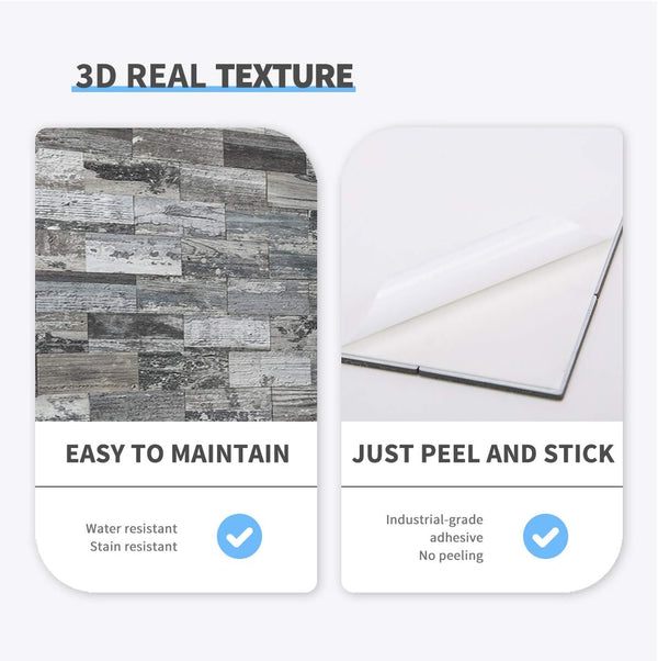 Art3D 5-Sheet (Pack of 5) Wall Panel Wood, Green