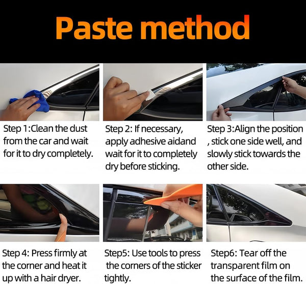 Window Trim Chrome Delete Blackout Overlay Kit Pre-Cut Vinyl Compatible for Honda Accord 10th Gen 2018-2021 (Side Window Chrome Delete)