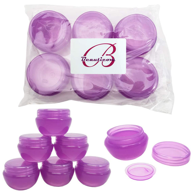 Beauticom 10G/10ML Frosted Container Jars with Inner Liner for Scrubs, Oils, Sal