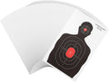 Juvale Paper Shooting Targets for Shooting Range - 50 Pack, 14 x 22 in, Silhouette & Red Bullseye - Pistol Targets