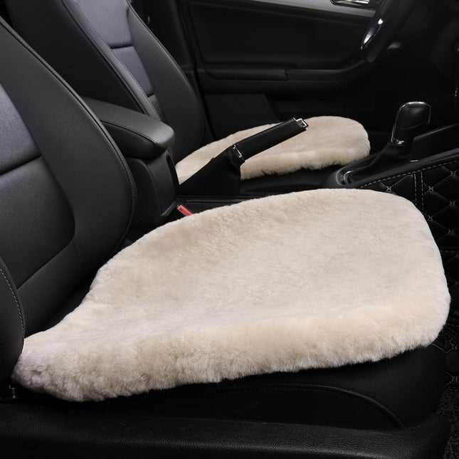 Genuine Sheepskin Car Seat Cushion Natural Fur Wool Seat Cover for Cars Trucks SUV Soft Comfort Office Chair Protector P