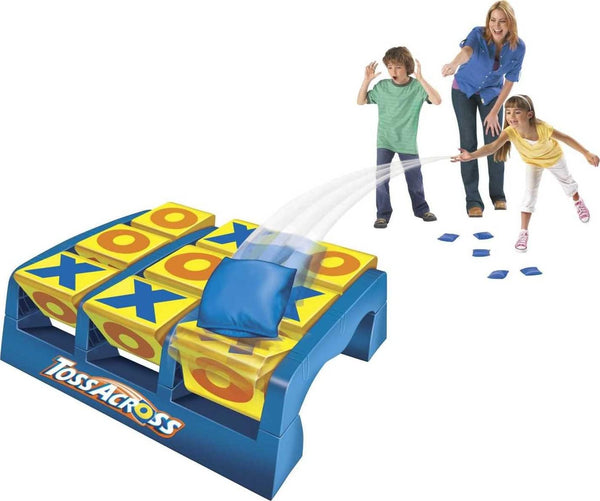 Mattel Games Toss Across Indoor Outdoor Game for Ages 5+, 2-4 Players | Get 3-in-a-Row Bean Bag Throwing Tic-Tac-Toe Game, Active Play for Family