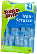 Scotch -Brite Non Scratch Scrub Sponges - 21 Pack - Individually Wrapped
