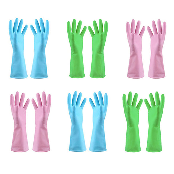 URSMART Reusable Household Gloves - Waterproof Rubber Latex Cleaning Laundry Gloves Dishwashing Gloves for Kitchen Dish Washing Laundry Cleaning