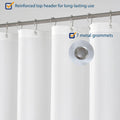 N&Y HOME Fabric Shower Curtain or Liner 36 X 72 Inches Bath Stall Size with 2 Bottom Magnets, Hotel Quality, Washable, Water Repellent, White Spa