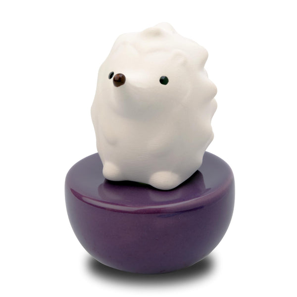 Spiky Hedgehog, Non-Electric Ceramic Diffusers for Essential Oils and Aromatherapy Fragrance, White Ceramic Diffusers in Car or Desk Office Decor