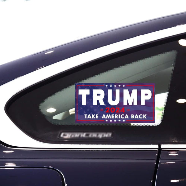 3 Pack Trump Sticker, 8"x4" Big Trump Letters Car Decal, President Donald Trump Take America Back Bumper Sticker Fadeproof Vinyl for Car, Truck,