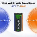 BEVIGOR Rechargeable C Batteries, 5000Mah 1.2V Nimh Precharged C Cell Batteries,Low Self Discharge Recharge up to 1300X Times,4 Pack for