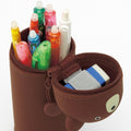 LIHITLAB PuniLabo Stand Up Pen Case (Pen Holder) Calico Cat Medium: 2.4x7 Inch