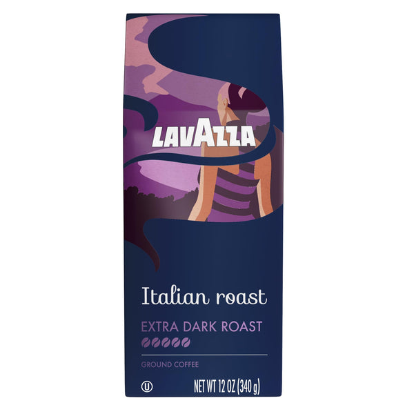 Lavazza Italian Roast Ground Coffee 12oz Bag, Extra Dark Roast (Pack of 1) - Package May Vary Italian Roast Ground 12 Ounce (Pack of 1)