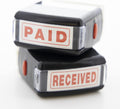 BAZIC Products Paid Self-Inking Rubber Stamp, Red Ink | removable, replaceable ink pad for marking invoices and receipts Paid (Red Ink) 1-Pack