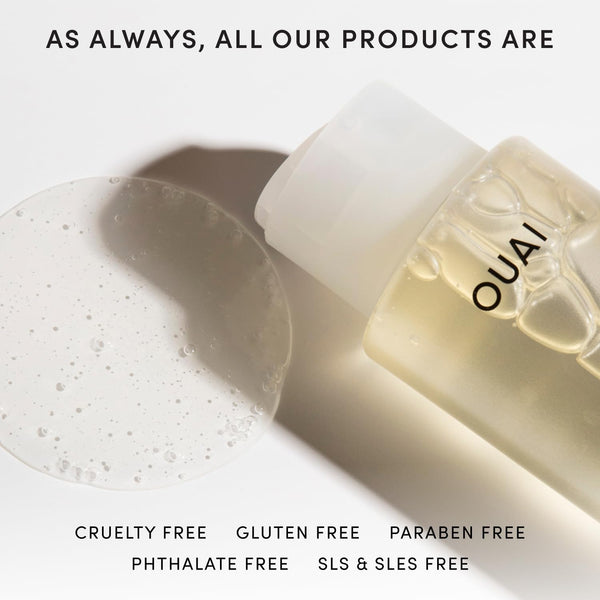 OUAI Fine Shampoo - Volumizing Shampoo with Strengthening Keratin, Biotin & Chia Seed Oil for Fine Hair - Delivers Clean, Weightless Body -