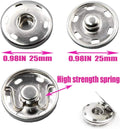 JOSDIOX Large Snaps for Sewing Big Sew on Snap Large Buttons 12 Sets Big Metal Snap Fastener Buttons Press Button for Sewing Clothing Silvery and