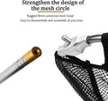 Fishing Landing Net with Aluminum Telescoping Pole 75" Long Handle,Rubber Coated Nylon Mesh,For