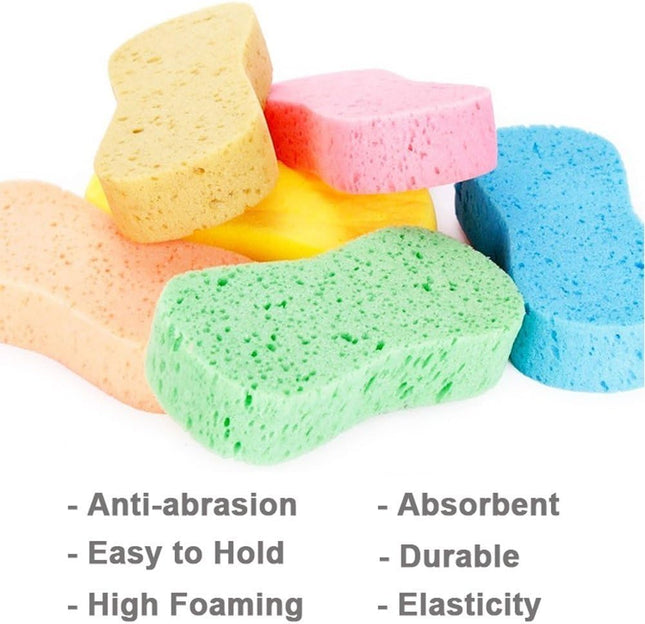 Lantee Large Sponges - Car Cleaning Supplies - Big 10 Pcs High Foam Cleaning Washing Sponge Pad for Car, Household Clean