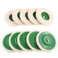 Keadic 10Pcs 4 Inch Round Wool Felt Disc Wheel Pad, Wool Polishing Wheel Disc, 100mm Wool Felt Disc Polishing Buffing Wheel Pad for Metal Aluminum