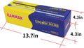 KAMMAK Plastic Wrap with Slide Cutter - 12 Inch Food Service Cling Film Roll - Clear Refillable Stretch Film - 1000 SQ FT Wrap - Bulk Quick Cut